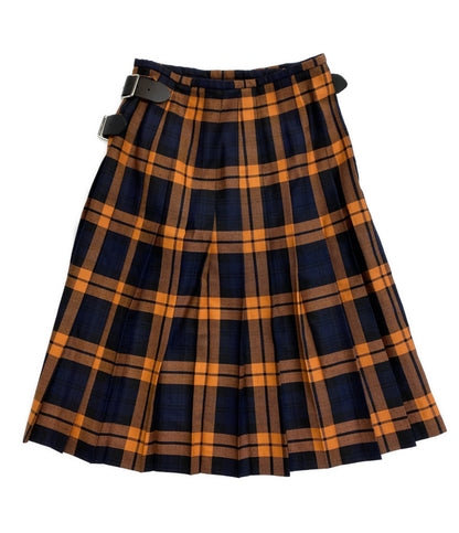 オニールオブダブリン スカート チェック ネイビーオレンジ レディース SIZE 8 ONEIL OF DUBLIN
