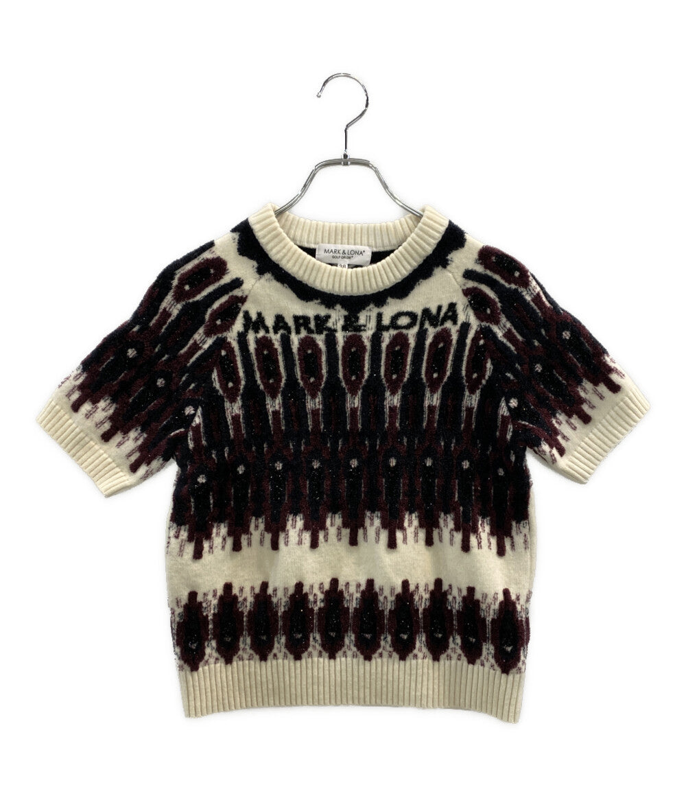 MARK&LONA 半袖ニット MLW-2C-AB10 レディース SIZE 38 マークアンドロナ