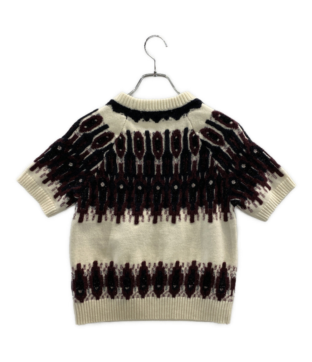 MARK&LONA 半袖ニット MLW-2C-AB10 レディース SIZE 38 マークアンドロナ