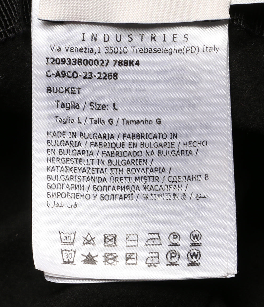 モンクレール 美品 バケットハット ロゴ ブラック メンズ SIZE L MONCLER