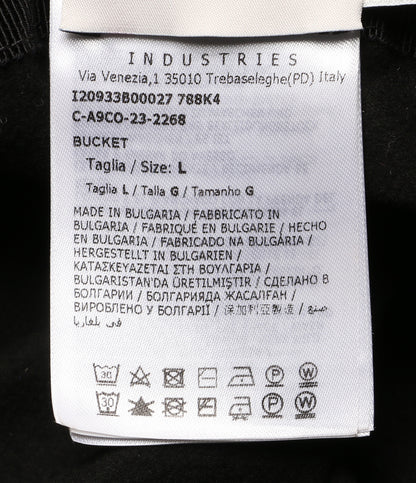 モンクレール 美品 バケットハット ロゴ ブラック メンズ SIZE L MONCLER