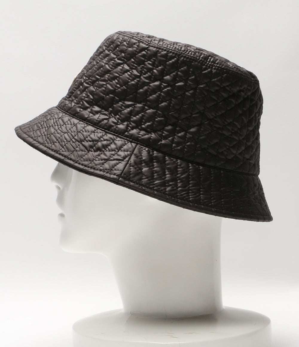 モンクレール 美品 バケットハット ロゴ ブラック メンズ SIZE L MONCLER