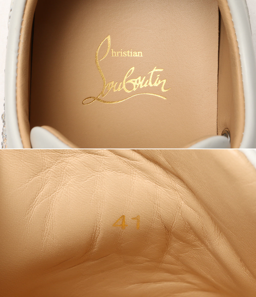 クリスチャンルブタン スニーカー LOUIS JUNIOR STRASS FLAT メンズ