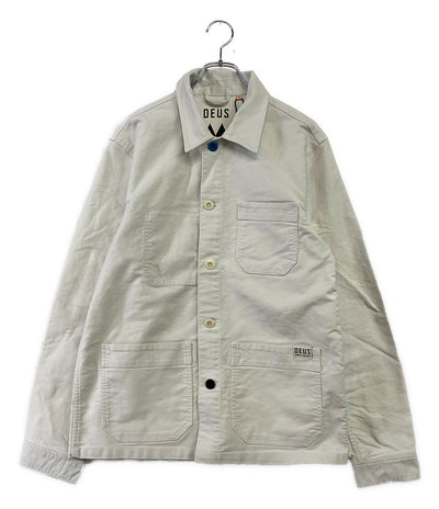 デウスエクスマキナ 美品 ジャケット ホワイト バッグロゴ      メンズ SIZE M  DEUS EX MACHINA