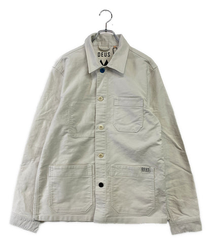 デウスエクスマキナ 美品 ジャケット ホワイト バッグロゴ      メンズ SIZE M  DEUS EX MACHINA