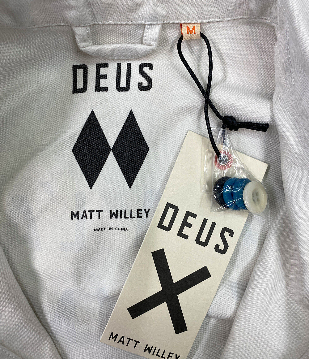 デウスエクスマキナ 美品 ジャケット ホワイト バッグロゴ      メンズ SIZE M  DEUS EX MACHINA