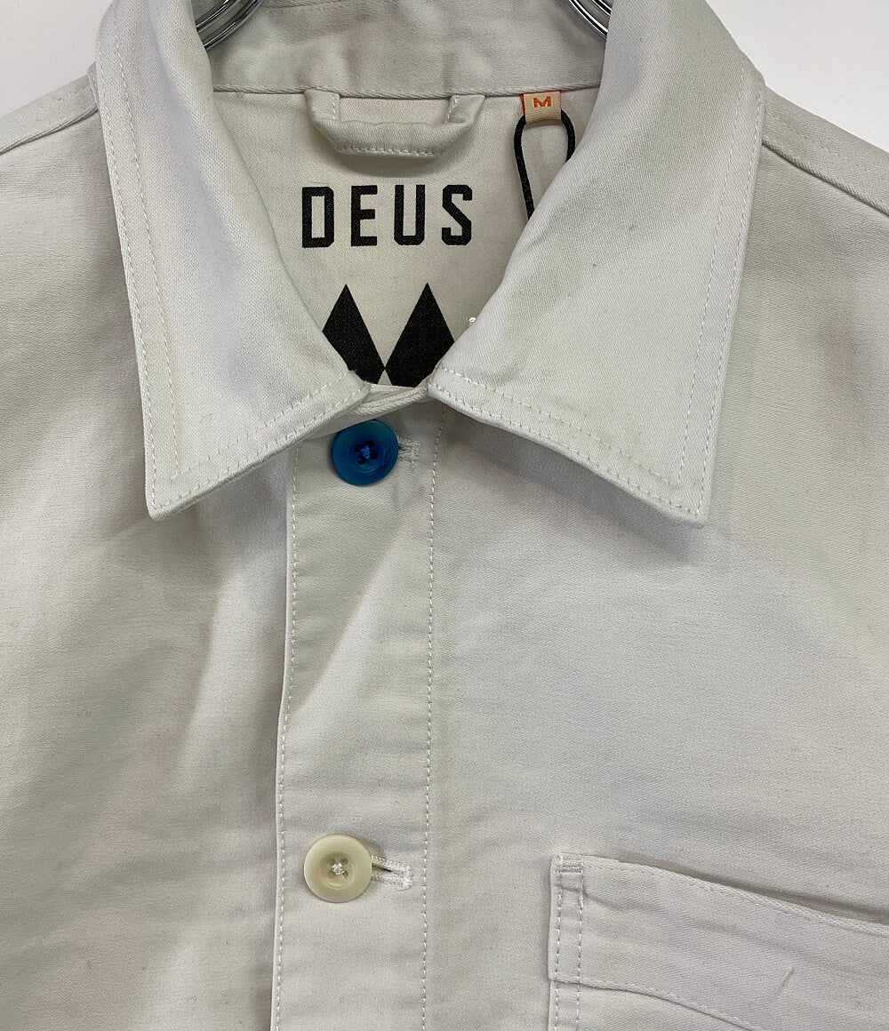 デウスエクスマキナ 美品 ジャケット ホワイト バッグロゴ      メンズ SIZE M  DEUS EX MACHINA