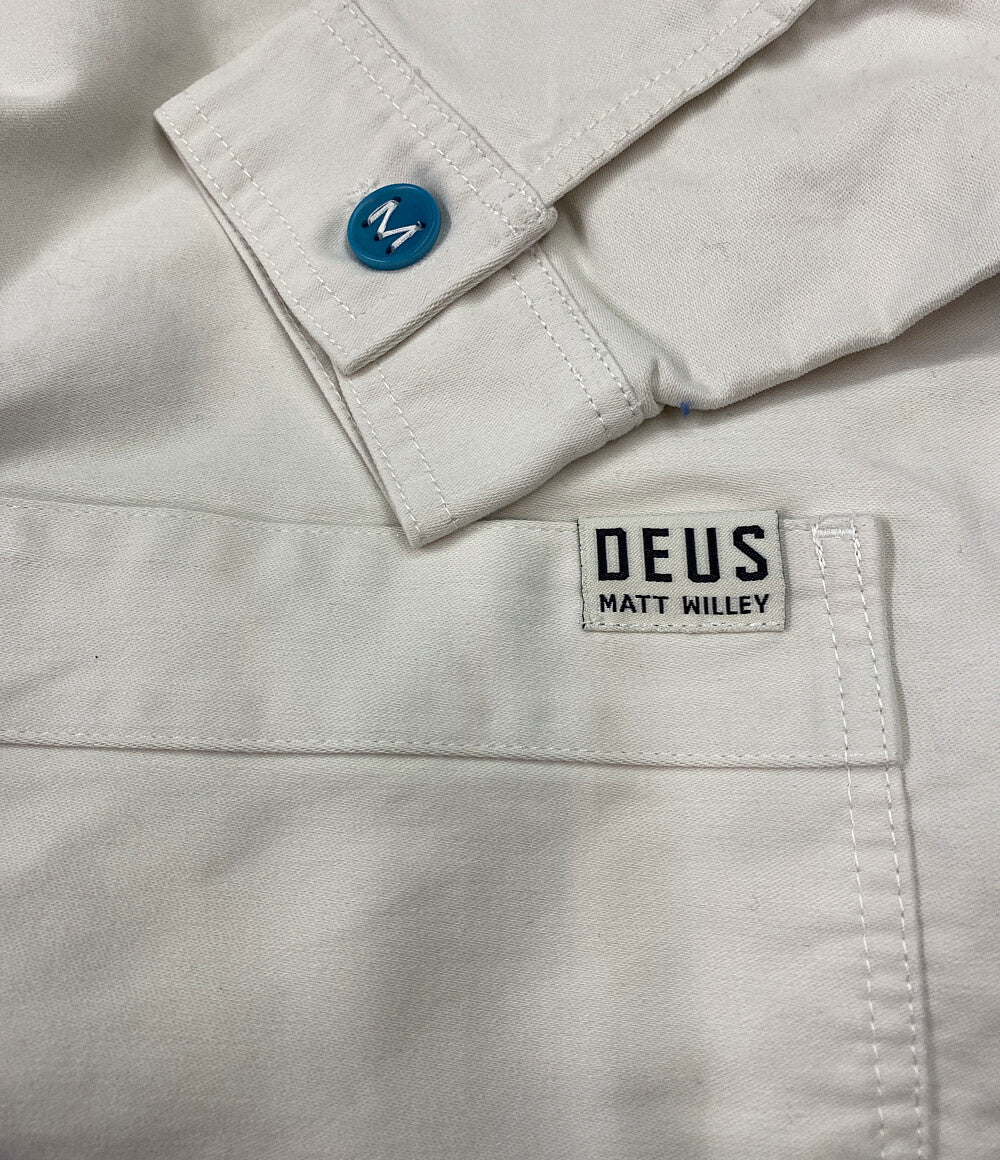 デウスエクスマキナ 美品 ジャケット ホワイト バッグロゴ      メンズ SIZE M  DEUS EX MACHINA