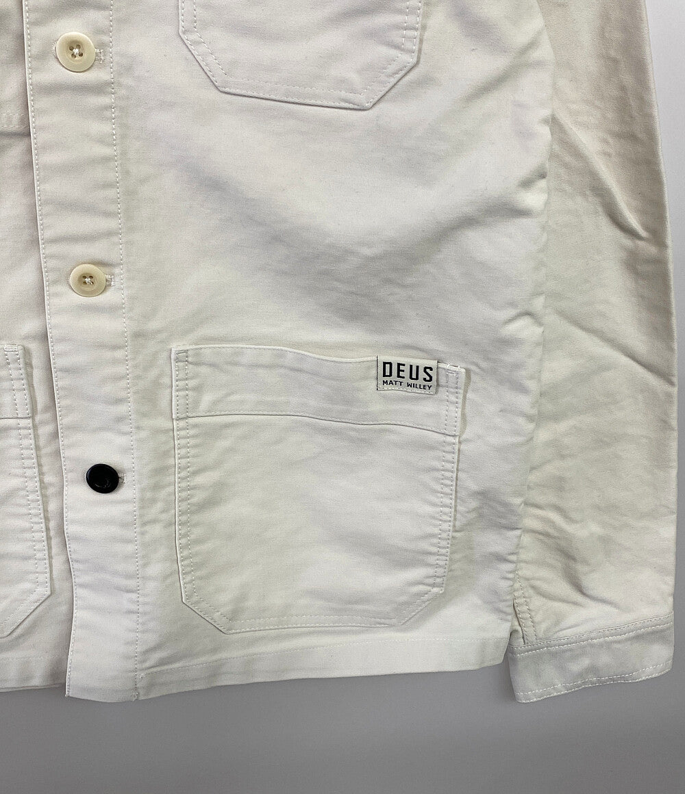 デウスエクスマキナ 美品 ジャケット ホワイト バッグロゴ      メンズ SIZE M  DEUS EX MACHINA
