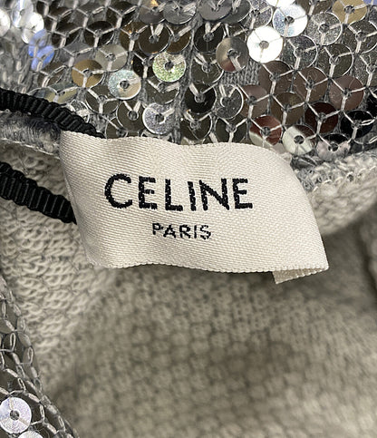 セリーヌ 美品 パーカー スパンコール シルバー 2Y975670Q      メンズ SIZE M  CELINE