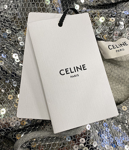 セリーヌ 美品 パーカー スパンコール シルバー 2Y975670Q      メンズ SIZE M  CELINE