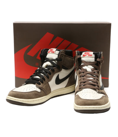 ナイキ 美品 トラヴィススコット スニーカー AIR JORDAN 1 HIGH OG TS SP     CD4487-100 メンズ SIZE 28.5cm  NIKE×TRAVIS SCOTT