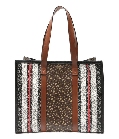バーバリー トートバッグ TBモノグラム ストライプ レディース BURBERRY