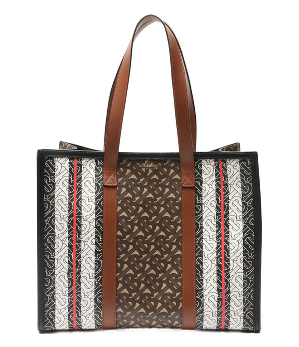 BURBERRY トートバッグ TBモノグラム ストライプ レディース
