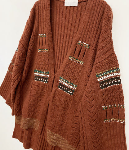 マメクロゴウチ カーディガン MM20PF-KN719 ブラウン      レディース SIZE 1  Mame Kurogouchi