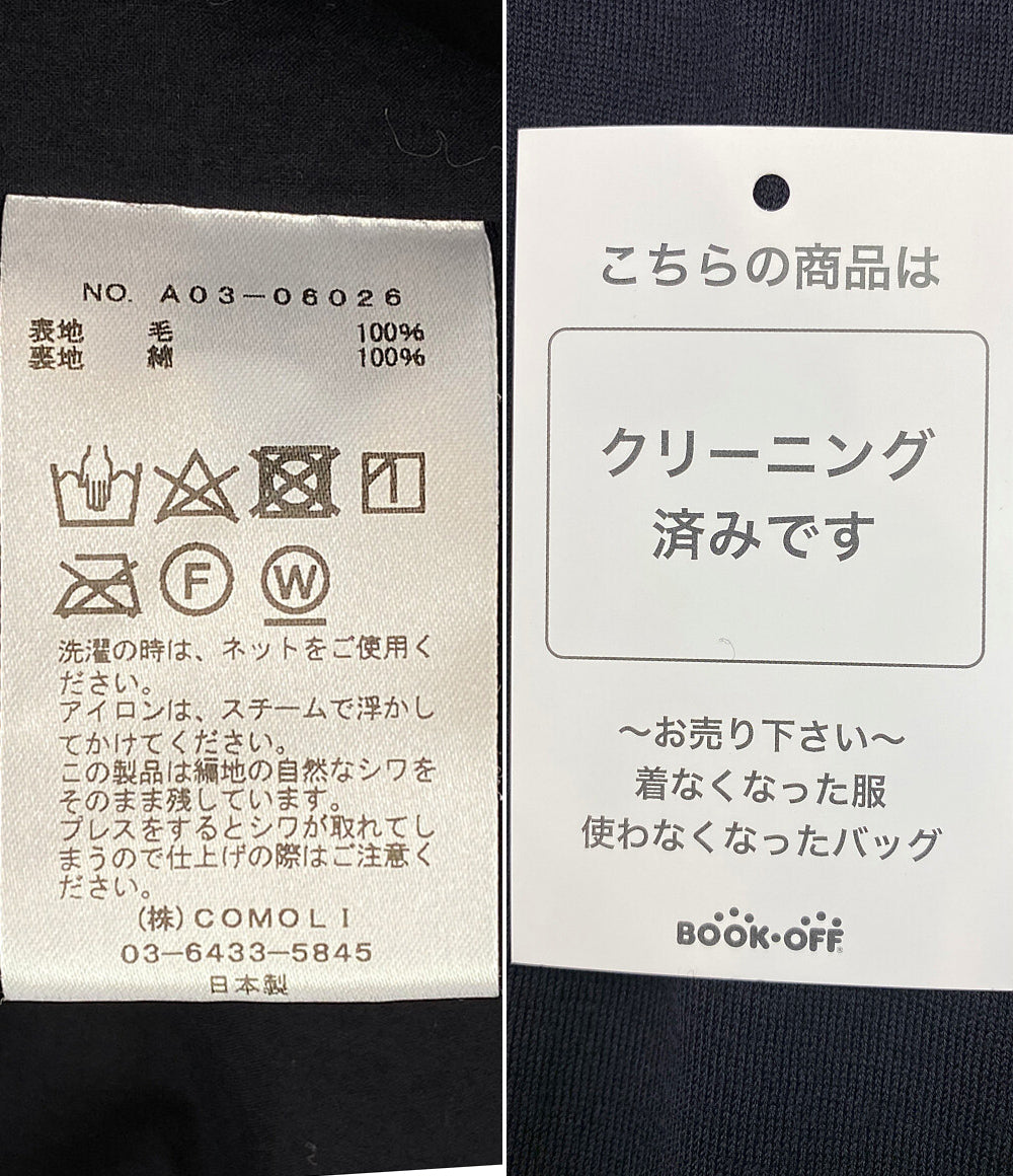 コモリ ブルゾン ブラック ウールニット 24AW メンズ SIZE 2 COMOLI