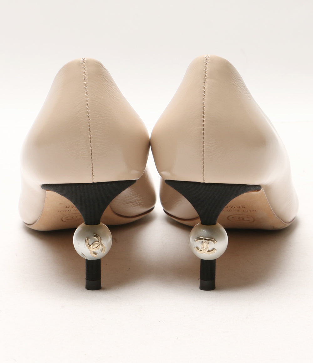 シャネル  パンプス ココパール付パンプス ベージュバイカラー      レディース SIZE 36 1/2C  CHANEL
