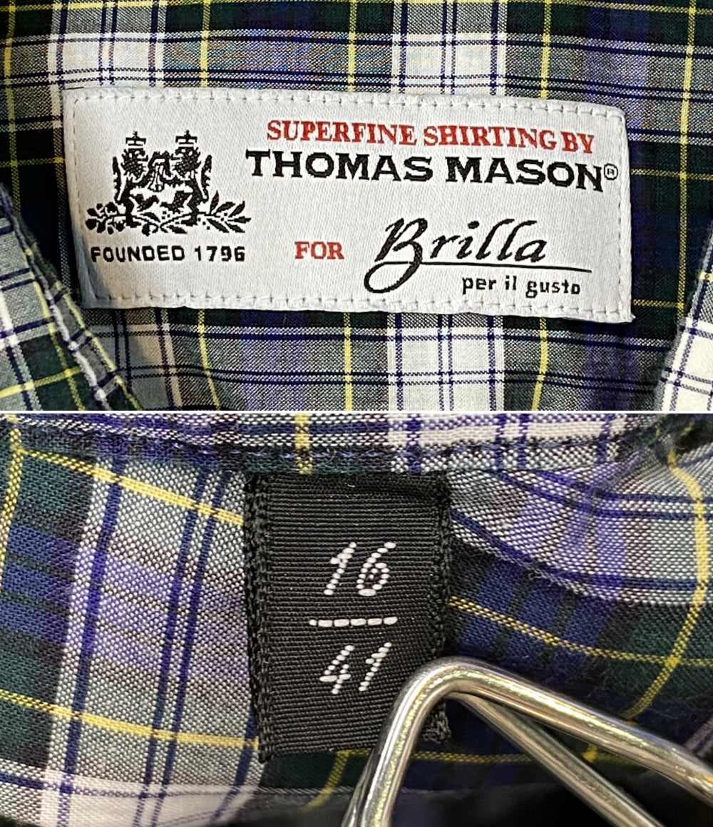 Brilla per il gusto ブリッラペルイルグスト 長袖シャツ THOMAS MASON 2024ss メンズ SIZE 16/41
