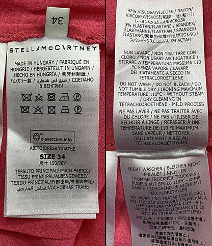 美品 STELLA McCARTNEY ノースリーブワンピース PINK Asymmetric sleeveless dress レディース SIZE 34