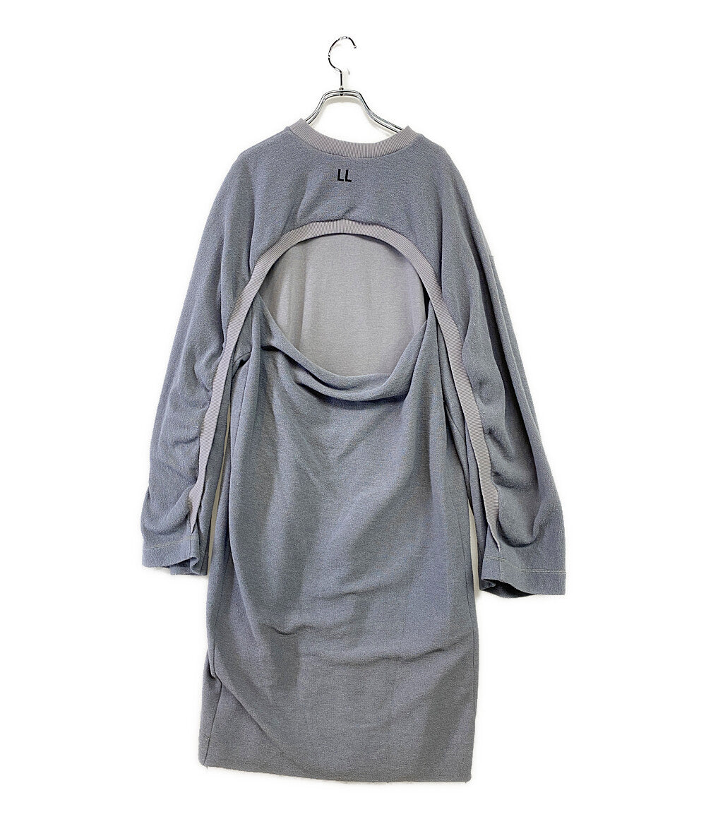 LITKOVSKAYA リトコフスカヤ ワンピース グレー 背中空き レディース SIZE 34