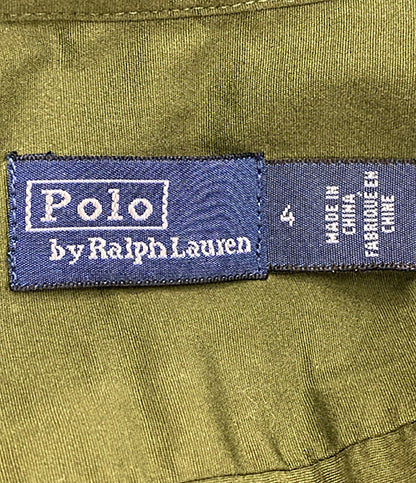 ポロ・ラルフローレン  アイレットエンブロイダリーコットンシャツドレス カーキ      レディース SIZE 4  POLO RALPH LAUREN