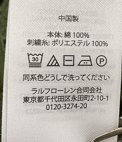 ポロ・ラルフローレン  アイレットエンブロイダリーコットンシャツドレス カーキ      レディース SIZE 4  POLO RALPH LAUREN