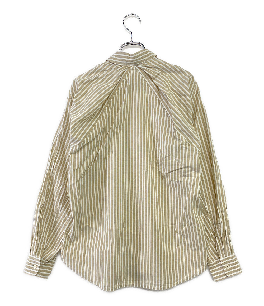 ポスタルコ 長袖シャツ ストライプ ベージュ      レディース SIZE S  POSTALCO