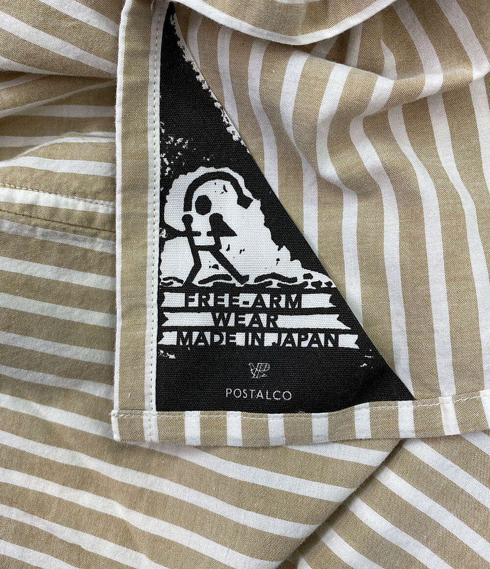 ポスタルコ 長袖シャツ ストライプ ベージュ      レディース SIZE S  POSTALCO