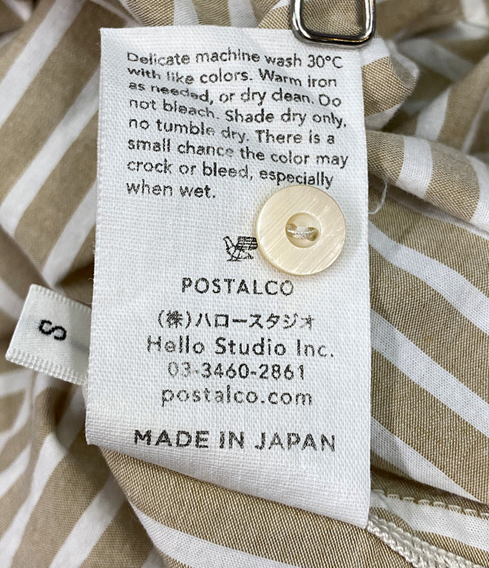 ポスタルコ 長袖シャツ ストライプ ベージュ      レディース SIZE S  POSTALCO