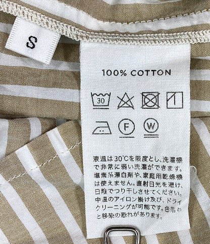 ポスタルコ 長袖シャツ ストライプ ベージュ      レディース SIZE S  POSTALCO