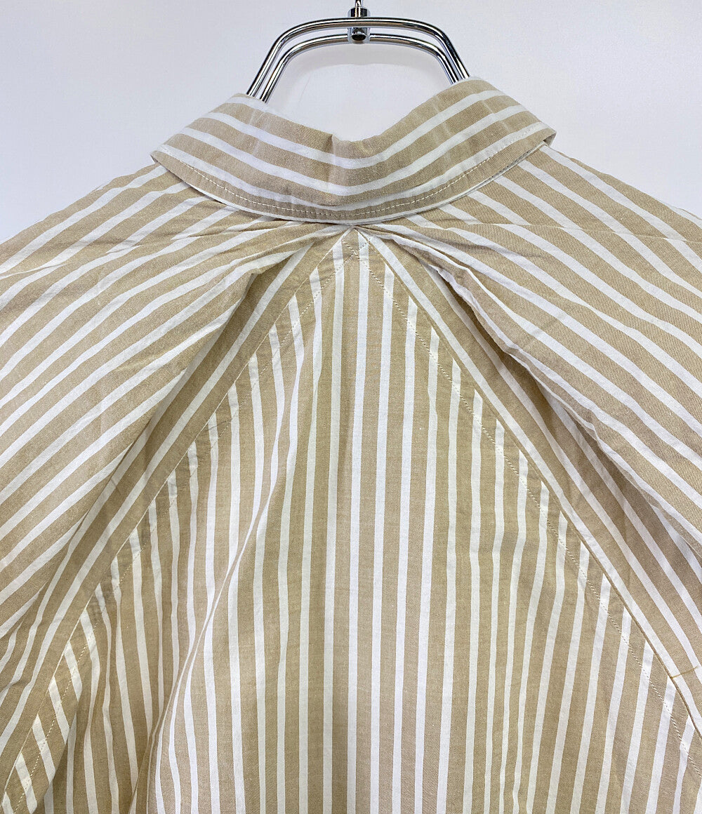 ポスタルコ 長袖シャツ ストライプ ベージュ      レディース SIZE S  POSTALCO