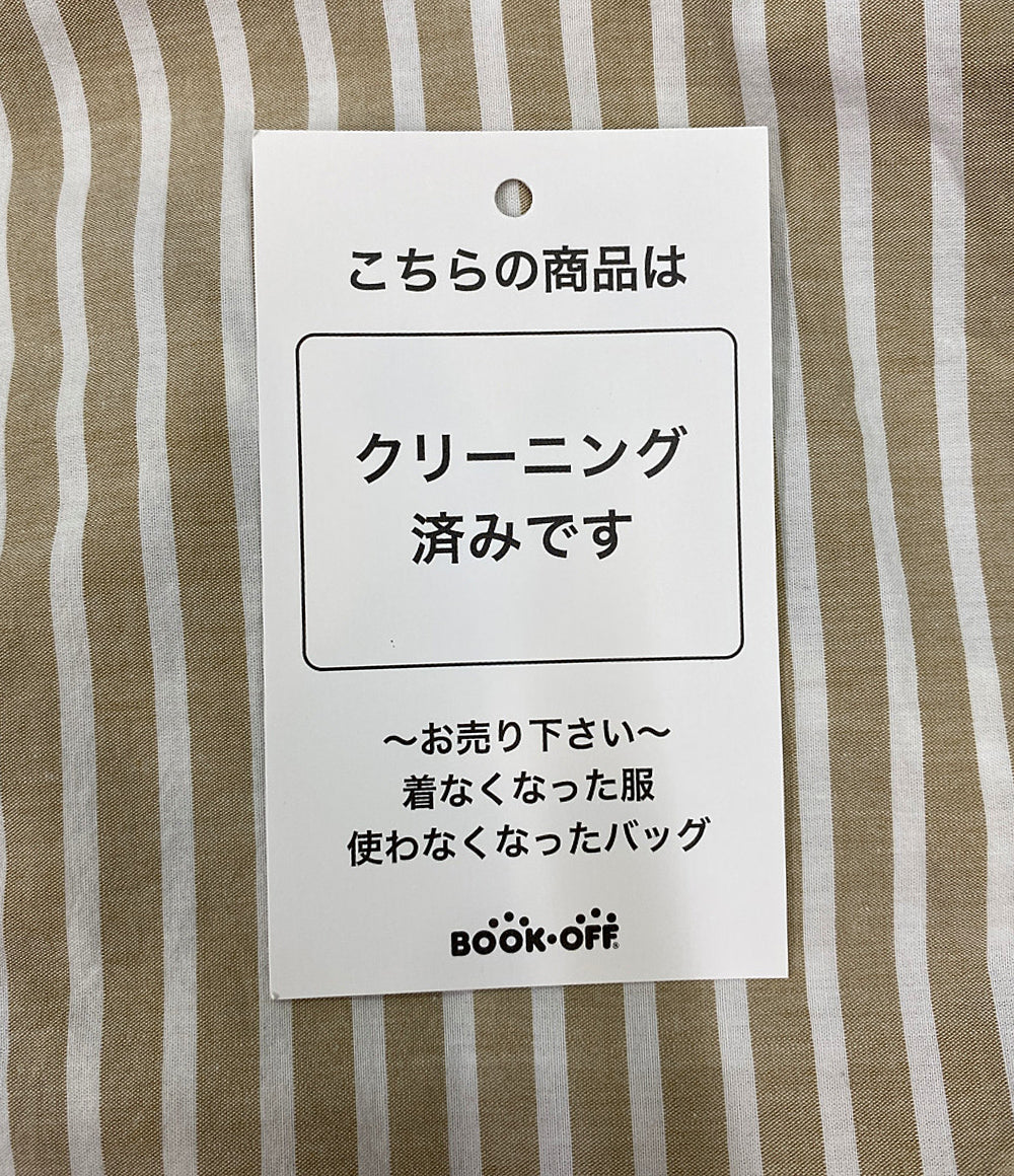 ポスタルコ 長袖シャツ ストライプ ベージュ      レディース SIZE S  POSTALCO