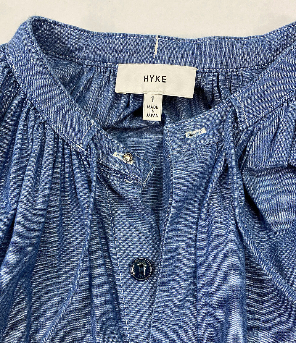 HYKE ワンピース CHAMBRAY GATHERED DRESS 2022ss レディース SIZE 1