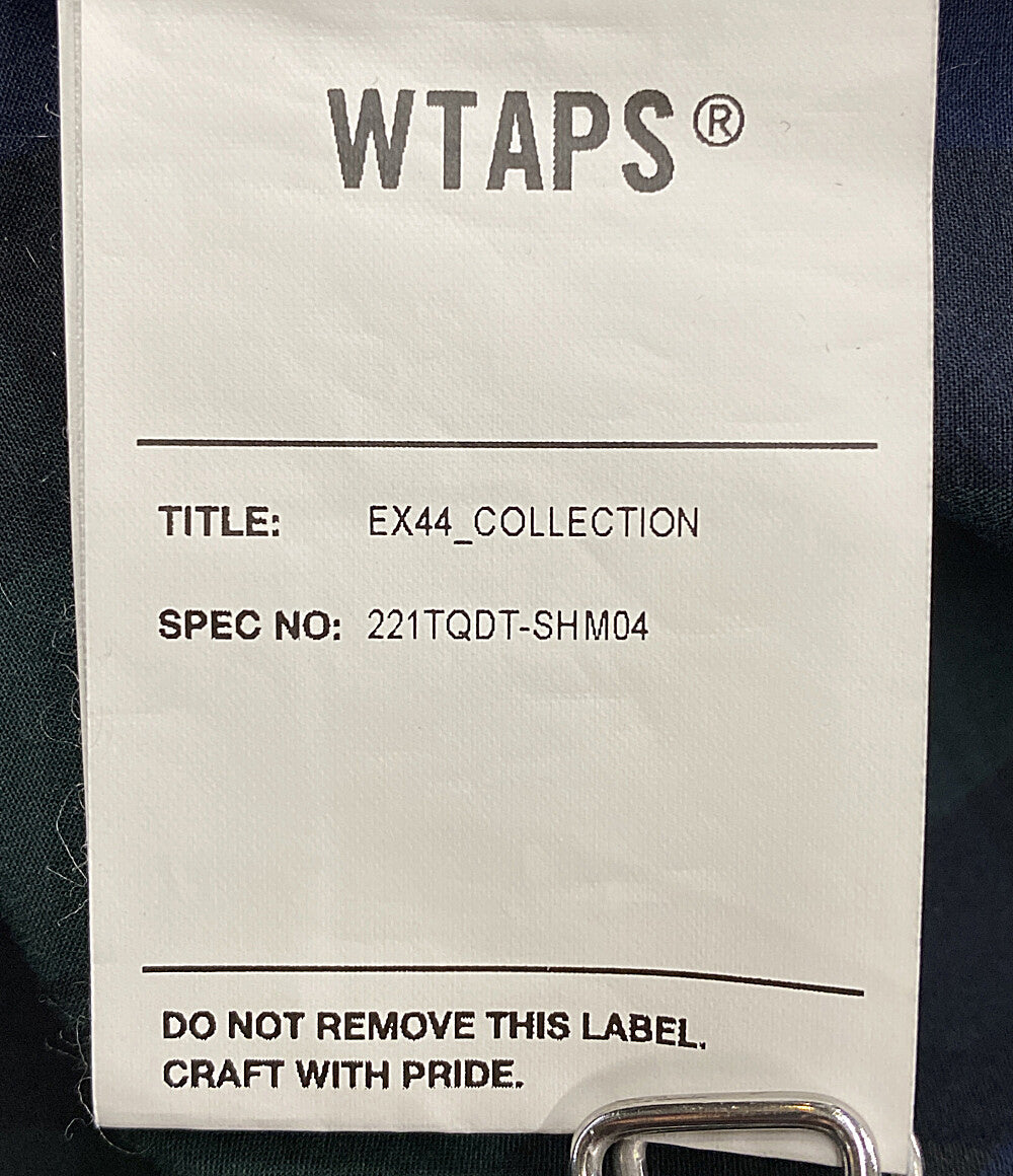 ダブルタップス  半袖シャツ 211TQDT-SHM04 チェック グリーン ネイビー      メンズ SIZE 02  WTAPS