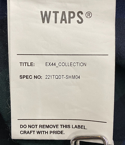 ダブルタップス  半袖シャツ 211TQDT-SHM04 チェック グリーン ネイビー      メンズ SIZE 02  WTAPS