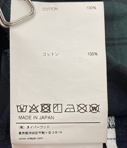 ダブルタップス  半袖シャツ 211TQDT-SHM04 チェック グリーン ネイビー      メンズ SIZE 02  WTAPS