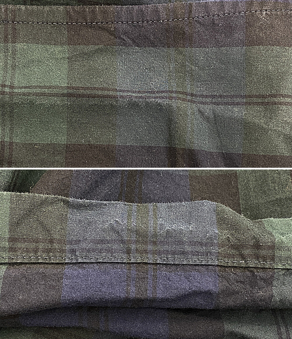 ダブルタップス  半袖シャツ 211TQDT-SHM04 チェック グリーン ネイビー      メンズ SIZE 02  WTAPS