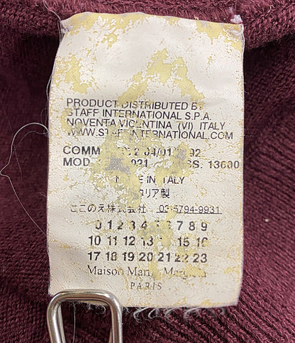 マルタンマルジェラ  ショートニットポンチョ バーガンディー      レディース SIZE S  MARTIN MARGIELA