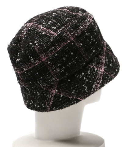シャネル  ツイード バケットハット ブラック×ピンク      レディース SIZE M  CHANEL