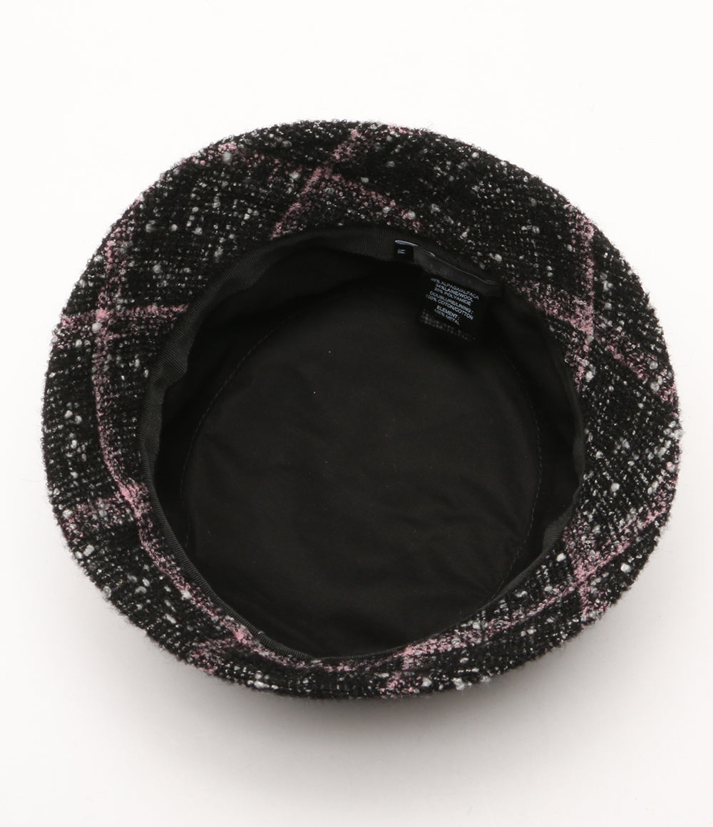 シャネル  ツイード バケットハット ブラック×ピンク      レディース SIZE M  CHANEL