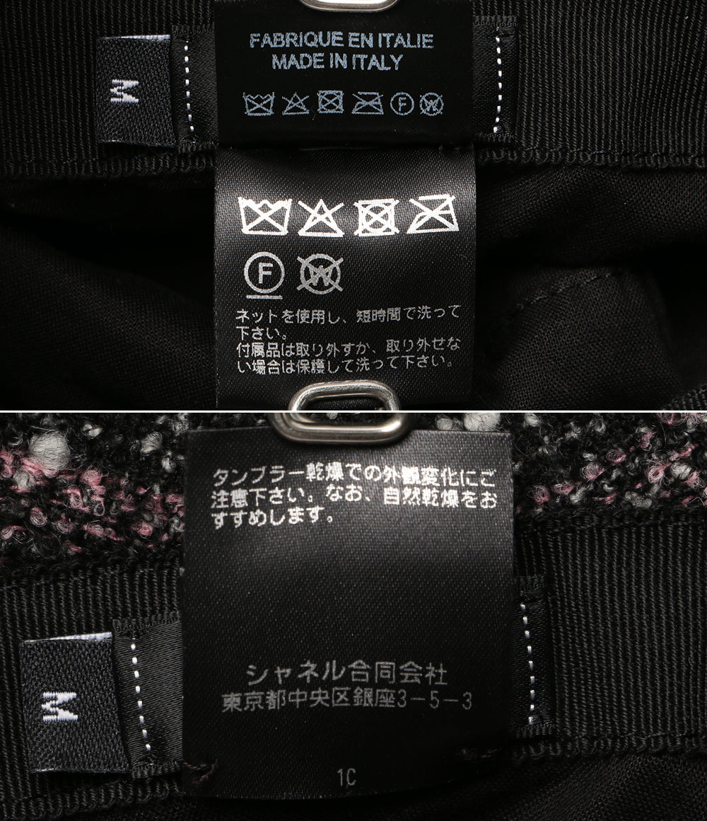 シャネル  ツイード バケットハット ブラック×ピンク      レディース SIZE M  CHANEL