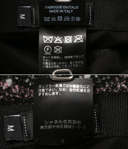 シャネル  ツイード バケットハット ブラック×ピンク      レディース SIZE M  CHANEL