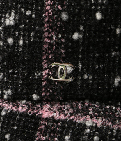 シャネル  ツイード バケットハット ブラック×ピンク      レディース SIZE M  CHANEL