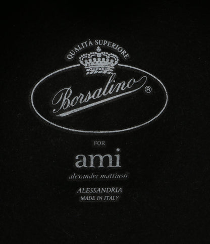 美品 Borsalino AMI Alexandre Mattiussi ハット UHA260 UHA260 レディース SIZE 59 ボルサリーノ