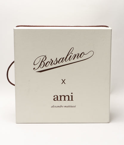 美品 Borsalino AMI Alexandre Mattiussi ハット UHA260 UHA260 レディース SIZE 59 ボルサリーノ