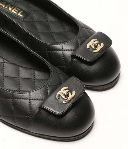 シャネル  ブラック バレリーナ カーフスキン     G45879 レディース SIZE 36 1/2  CHANEL