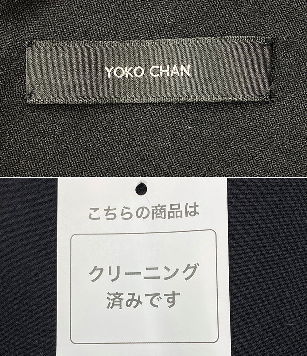 14144 ヨーコチャン 半袖ワンピース ブラック      YCD-621-7768 レディース SIZE 40  YOKO CHAN