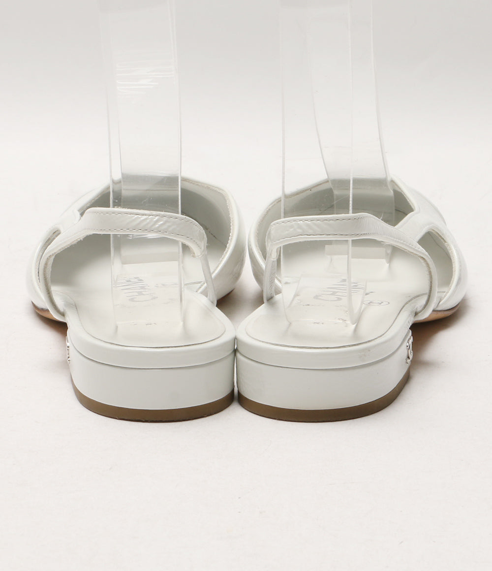 シャネル  パンプス スリングバックパンプス ココマーク ホワイト     G31319 レディース SIZE 35  CHANEL