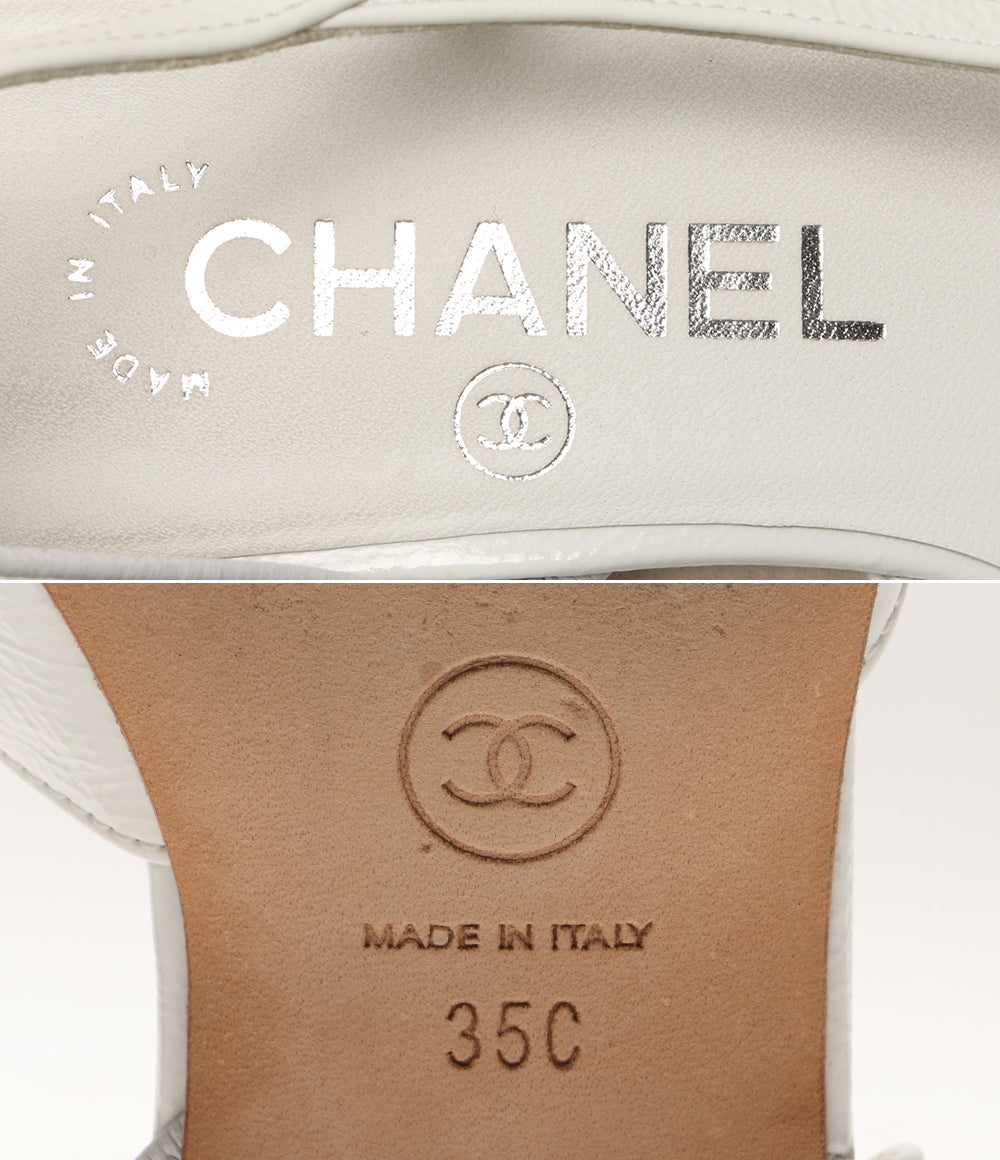 シャネル  パンプス スリングバックパンプス ココマーク ホワイト     G31319 レディース SIZE 35  CHANEL