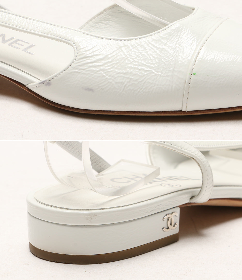 シャネル  パンプス スリングバックパンプス ココマーク ホワイト     G31319 レディース SIZE 35  CHANEL